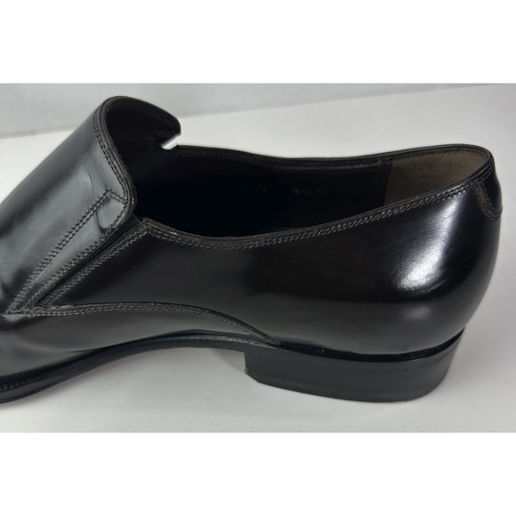 Caporicci Made in Italy Black Leather Cap-Toe Slip-On Dress Shoes Men’s 8.5 G - Picture 11 of 16